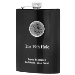 19th Hole Engraved Golf Hip Flask