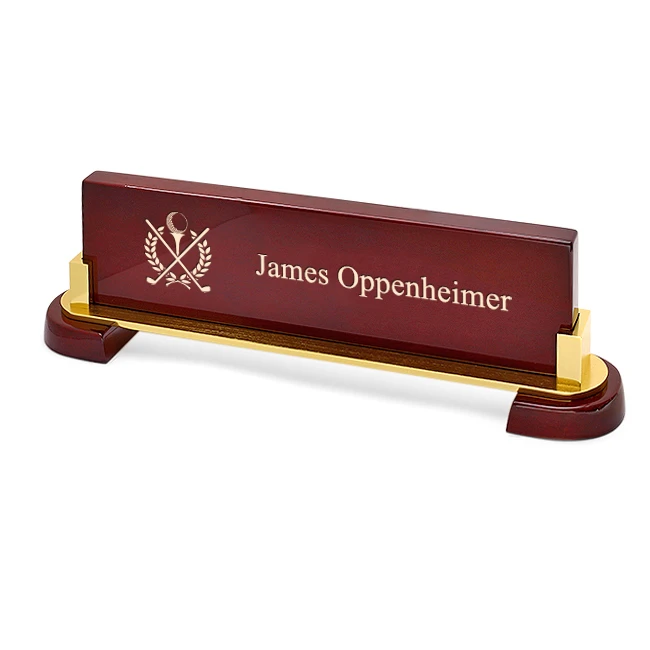 Desktop Name Plate For Crossing Golf Clubs - Personalized 1 Desktop Name Plate For Crossing Golf Clubs - Personalized
