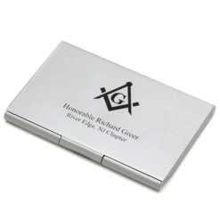 Masonic Engraved Business Card Case
